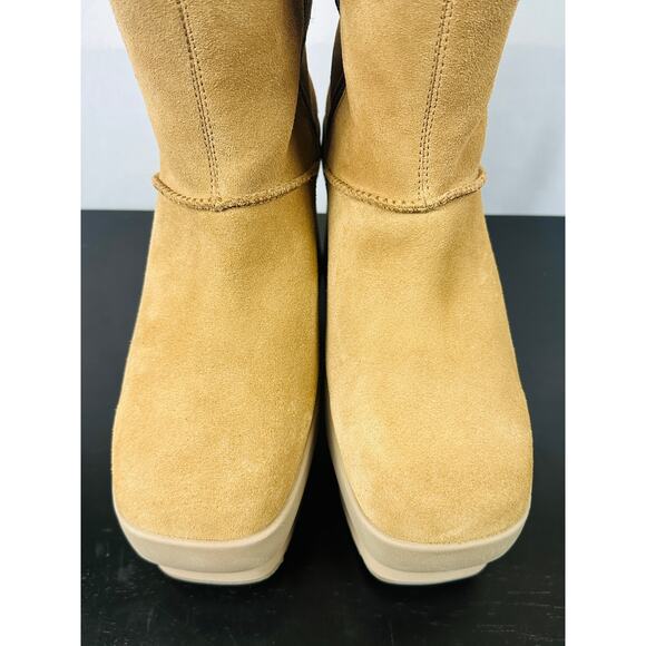 UGG Women's New Heights Platform Xtra Chestnut Shearling Boots 1157911 Size 9 - Picture 4 of 11